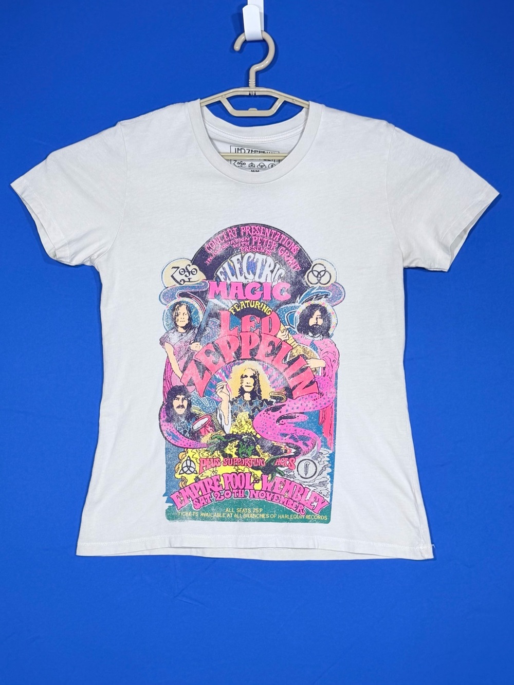 🎸 Led Zeppelin Electric Magic 1971 Concert Poster Graphic Tee M